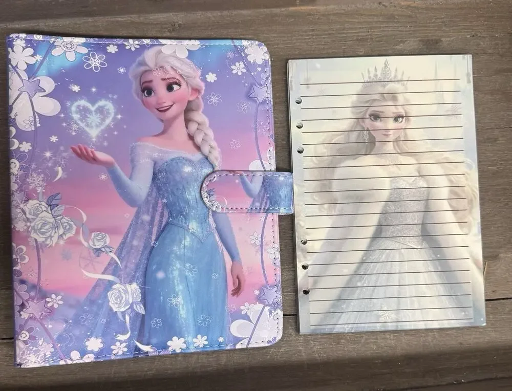 Frozen Elsa A5 Binder w/ matching Stationery paper